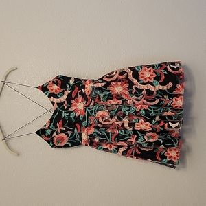 Embroidered Black Dress